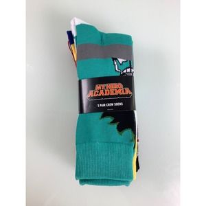 Anime My Hero Academia Cartoon sock set 5 pairs SZ 10-13 adult NEW